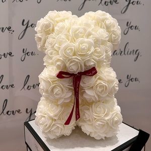 Brand new Roses teddy bear - white